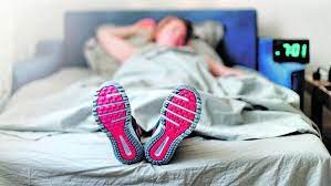 Deportista durmiendo